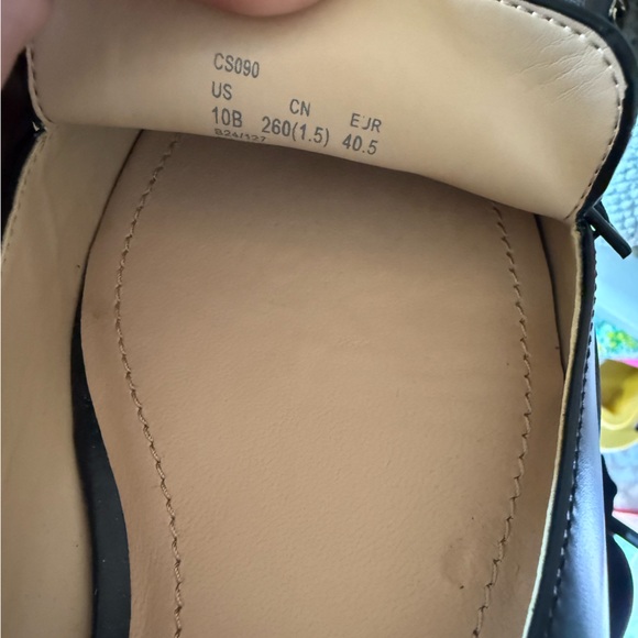 Coach Black Leather Pointed Slingback Loafers - Picture 5 of 5